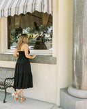 Remy Dress - Black Halter Midi
